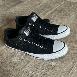 Converse All Star Black Sparkly Sneakers.